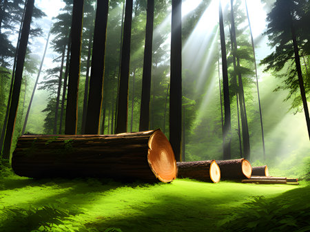 beautiful view of the forestの素材