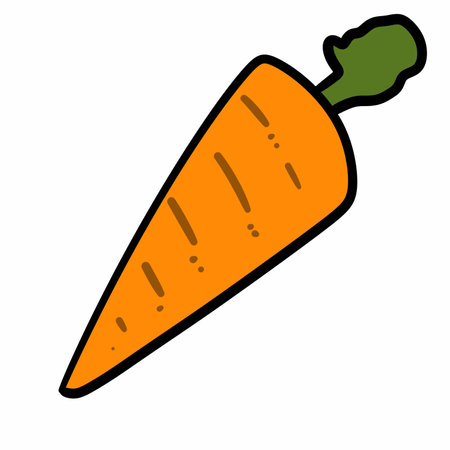 vegetable carrot cartoon. simple illustrationの写真素材
