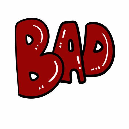 cartoon bad word on white backgroundの写真素材