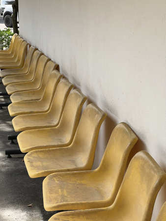 old wooden chair in the park