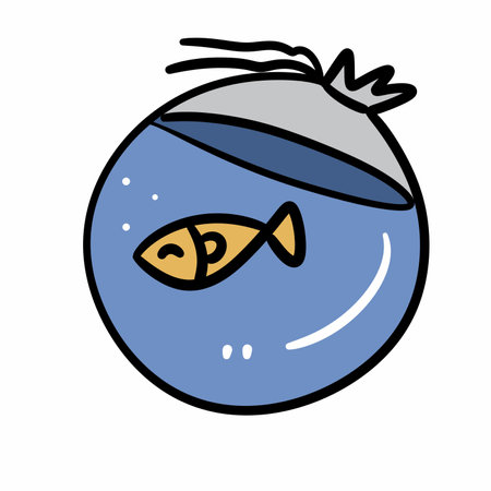 cartoon fish icon on white background. illustration.の写真素材