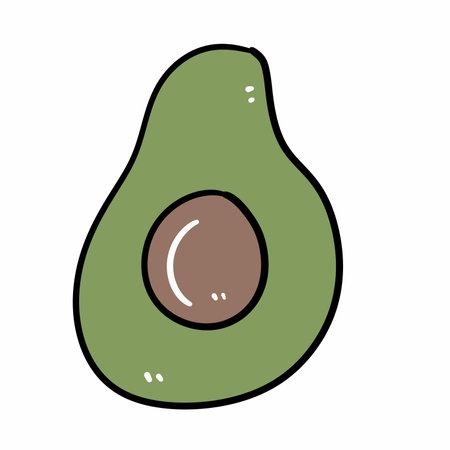 art avocado fruit healthy foodの写真素材