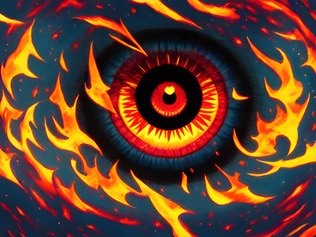 eye of fire. abstract eye.の素材