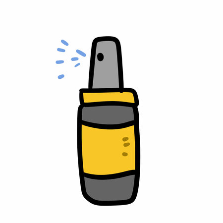 illustration of a cartoon spray bottle iconの写真素材