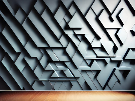 3d render, abstract background with triangles, lines and geometric surface, design templateの素材