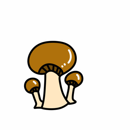 illustration of cartoon cute mushroomの写真素材