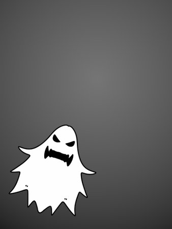 art ghost icon, halloween conceptの写真素材