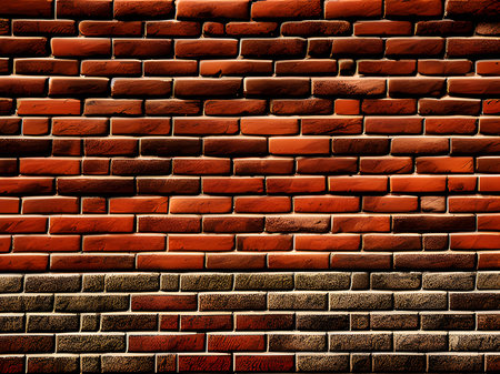 close up red brick wall backgroundの素材