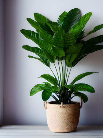 monstera plant in the roomの素材