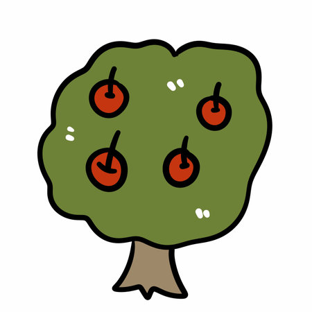 illustration of cartoon treeの写真素材