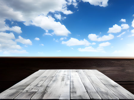 empty wooden table backgroundの素材