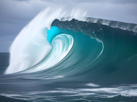 waves crashing on the seaの素材