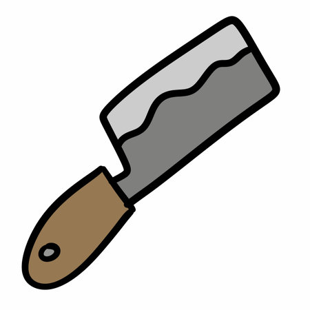 kitchen knife, illustration, on a white background.の写真素材