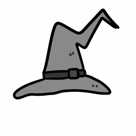 art isolated witch hat designの写真素材