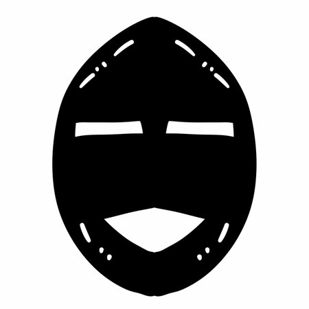 happy face mask icon, simple styleの写真素材
