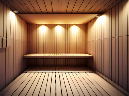 close up wooden sauna and spaの素材