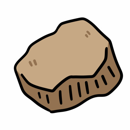 doodle stone or rock cartoon illustrationの写真素材