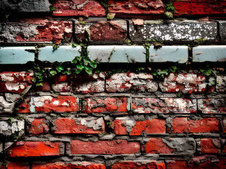 close up old brick wall backgroundの素材