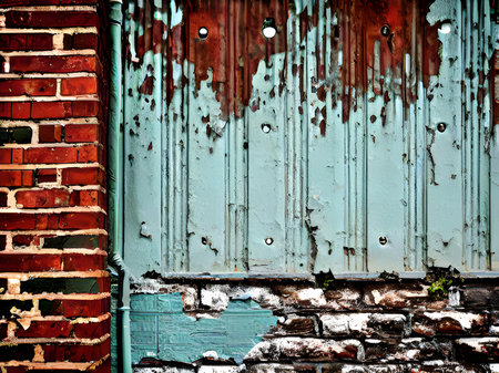 close up old brick wall backgroundの素材