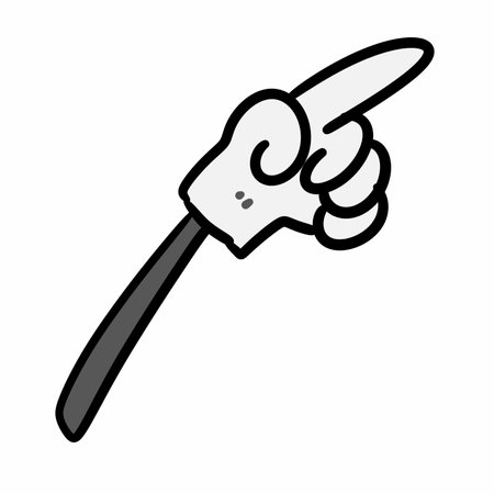 hand sign cartoon on white backgroundの写真素材