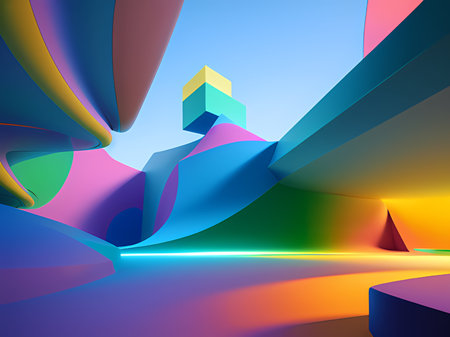 abstract background with colorful patternの素材