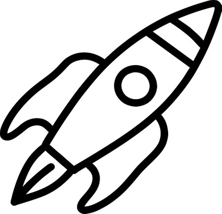 black and white of rocket cartoonの写真素材