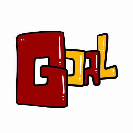 cartoon doodle letter Goal on white backgroundの写真素材
