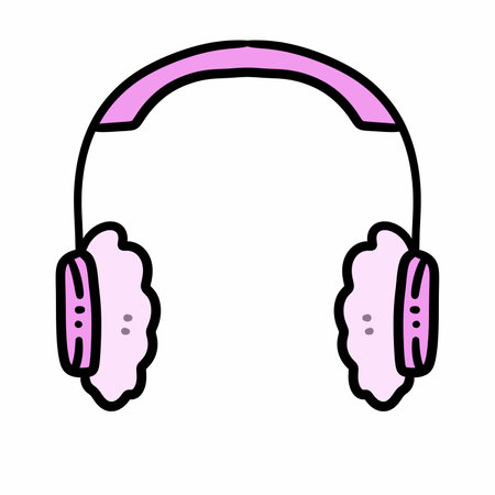 headphones music isolated icon illustration designの写真素材