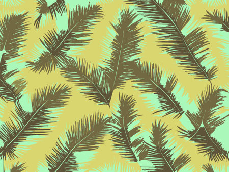 palm tree leaves pattern. tropical foliage background.