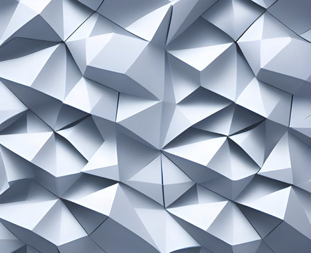 white abstract triangle background, 3d renderingの素材