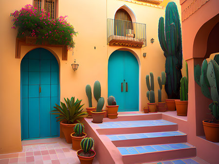 cactus in the garden in a houseの素材