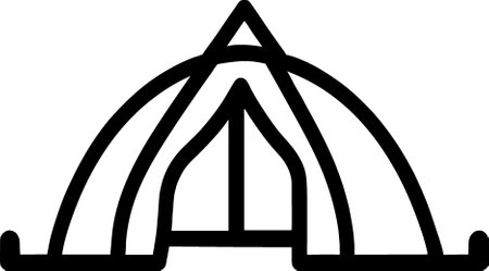 tent camping icon on white backgroundの写真素材