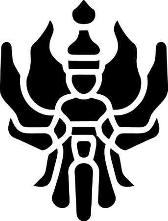 illustration of a evil man monster iconの写真素材