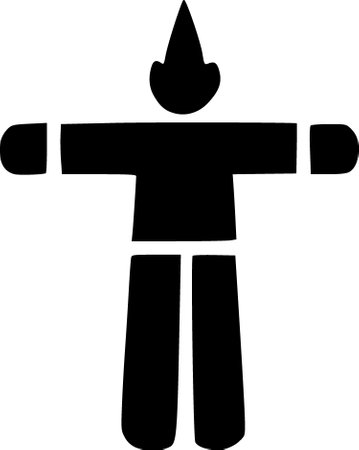 illustration of a evil man monster iconの写真素材