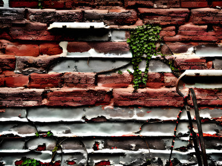 old red brick wall backgroundの素材