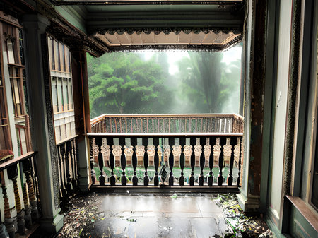 old abandoned building in the cityの素材