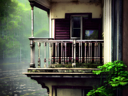 old abandoned building in the cityの素材