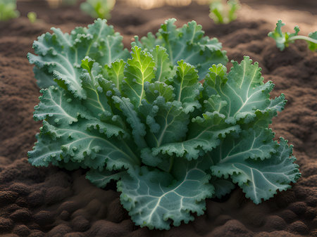 cabbage plant in the gardenの素材