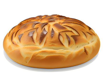 chocolate bread on white backgroundの素材