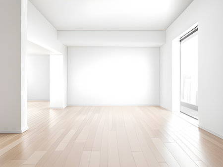 modern bright interiors 3d rendering illustrationの素材