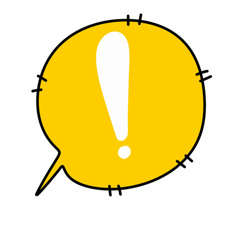 art exclamation mark icon, illustrationの写真素材