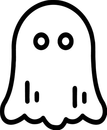halloween ghost ghost icon in outline styleの写真素材