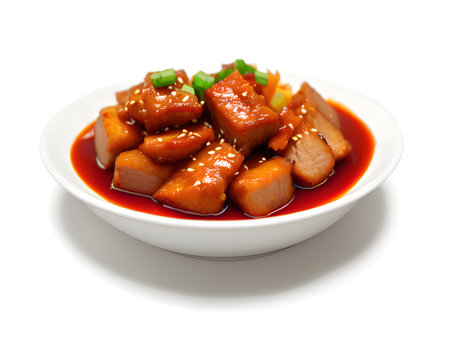 pork and sweet sauce with sweet chili sauceの素材