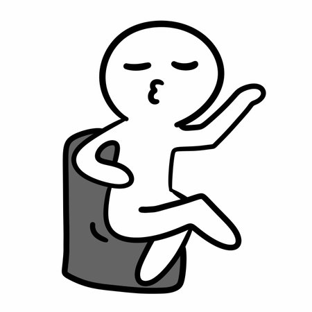 cute cartoon on white backgroundの写真素材