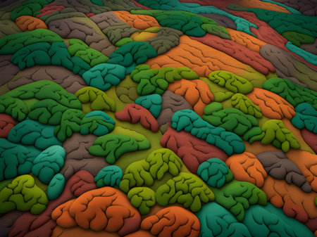 3d rendered illustration of beautiful landscapeの素材