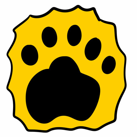 animal dog paw icon on white backgroundの写真素材