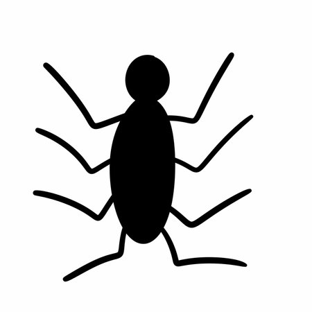 bug icon , spider cartoon illustrationの写真素材