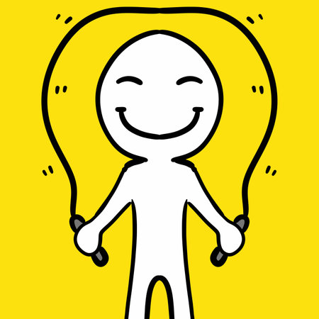 illustration of happy man characterの写真素材