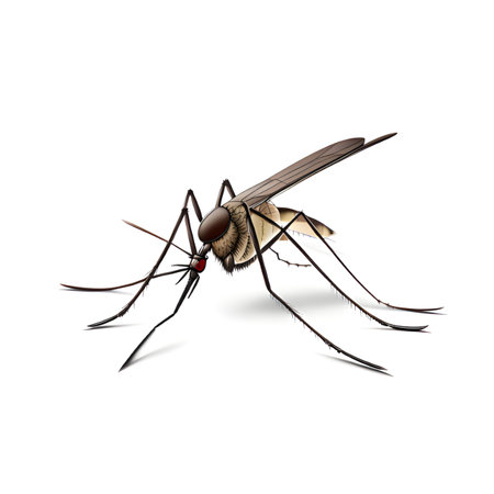 mosquito isolated on white backgroundの素材