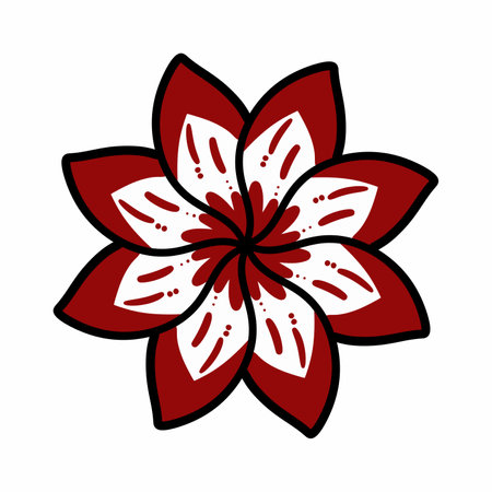 flower icon cartoon illustration designの写真素材